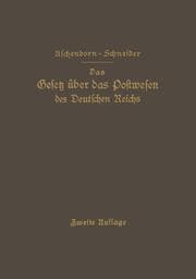 Cover von Das Gesetz über das Postwesen des Deutschen Reichs