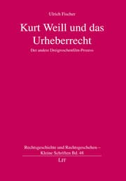 Cover von Kurt Weill und das Urheberrecht