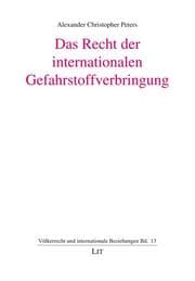 Cover von Das Recht der internationalen Gefahrstoffverbringung