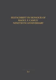 Cover von Festschrift in Honour of Raoul F. Camus' Ninetieth Anniversary