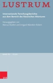 Cover von Lustrum Band 62 - 2020
