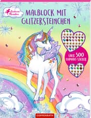 Cover von Malblock mit Glitzersteinchen - Einhorn-Paradies
