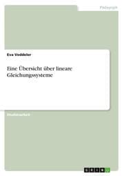 Cover von Lineare Gleichungssysteme - Eine Übersicht