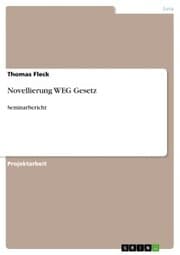 Cover von Novellierung WEG Gesetz