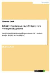 Cover von Effektive Gestaltung eines Systems zum Vertragsmanagement
