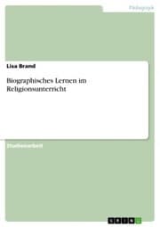 Cover von Biographisches Lernen im Religionsunterricht