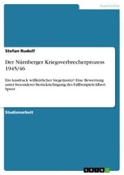 Cover von Der Nürnberger Kriegsverbrecherprozess 1945/46