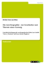 Cover von Die Autobiographie - zur Geschichte und Theorie einer Gattung