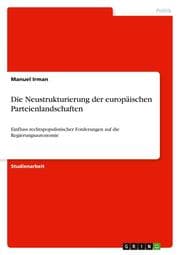 Cover von Die Neustrukturierung der europäischen Parteienlandschaften