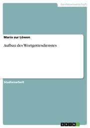 Cover von Aufbau des Wortgottesdienstes