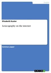 Cover von Lexicography on the internet