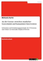 Cover von An der Grenze zwischen staatlicher Souveränität und humanitärer Intervention