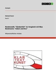 Cover von Rembrandts 'Sündenfall' im Vergleich mit Max Beckmanns 'Adam und Eva'