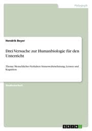 Cover von Drei Versuche zur Humanbiologie für den Unterricht