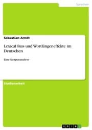 Cover von Lexical Bias und Wortlängeneffekte im Deutschen