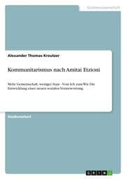 Cover von Kommunitarismus nach Amitai Etzioni