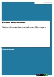 Cover von Nationalismus als ein modernes Phänomen