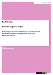 Cover von Städtekooperationen