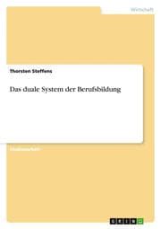 Cover von Das duale System der Berufsbildung
