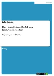 Cover von Das Nähe/Distanz-Modell von Koch/Oesterreicher