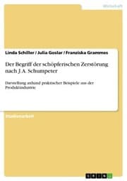 Cover von Der Begriff der schöpferischen Zerstörung nach J. A. Schumpeter