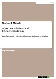 Cover von Abrechnungsbetrug in der Chefarztabrechnung
