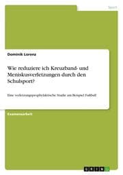 Cover von Sportartspezifische Verletzungsprophylaxe im Sportunterricht am Beispiel Fußball