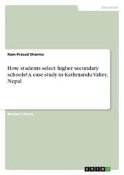 Cover von Factors determining the selection of higher secondary education