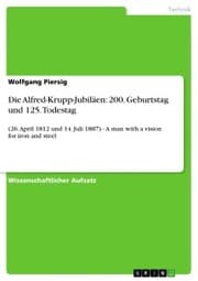 Cover von Die Alfred-Krupp-Jubiläen: 200. Geburtstag und 125. Todestag