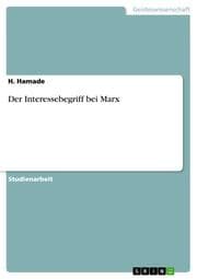 Cover von Der Interessebegriff bei Marx