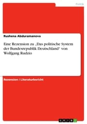 Cover von Eine Rezension zu 'Das politische System der Bundesrepublik Deutschland' von Wolfgang Rudzio