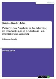 Cover von Palliative Care Angebote in der Schweiz / im Oberwallis und in Deutschland - ein internationaler Vergleich