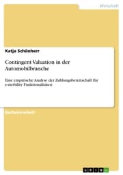 Cover von Contingent Valuation in der Automobilbranche