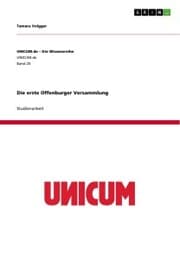 Cover von Die erste Offenburger Versammlung