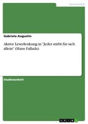 Cover von Aktive Leserlenkung in 'Jeder stirbt für sich allein' (Hans Fallada)