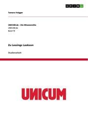 Cover von Zu Lessings Laokoon