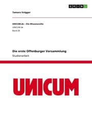 Cover von Die erste Offenburger Versammlung