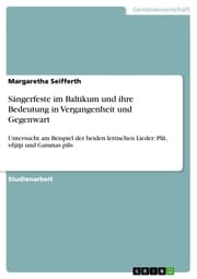 Cover von Sängerfeste im Baltikum und ihre Bedeutung in Vergangenheit und Gegenwart