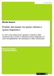 Cover von Il labile discrimine tra spazio urbano e spazio linguistico