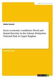 Cover von Socio economic conditions: Floral and faunal diversity in the Lulusar Dutipatsar National Park in Upper Kaghan
