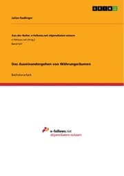 Cover von Das Auseinandergehen von Währungsräumen
