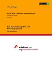 Cover von Das Auseinandergehen von Währungsräumen