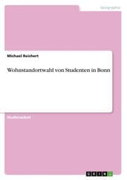 Cover von Wohnstandortwahl von Studenten in Bonn
