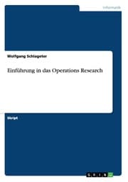 Cover von Einführung in das Operations Research