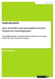 Cover von Zum formellen und gattungshistorischen Wandel der Autobiographie