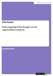 Cover von Euler-Lagrange-Gleichungen in der angewandten Analysis