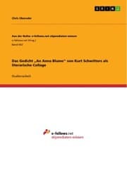 Cover von Das Gedicht 'An Anna Blume' von Kurt Schwitters als literarische Collage