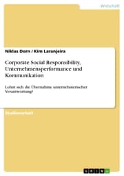 Cover von Corporate Social Responsibility, Unternehmensperformance und Kommunikation