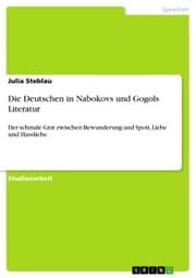 Cover von Die Deutschen in Nabokovs und Gogols Literatur