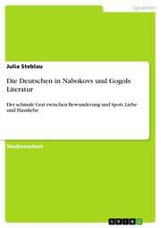 Cover von Die Deutschen in Nabokovs und Gogols Literatur